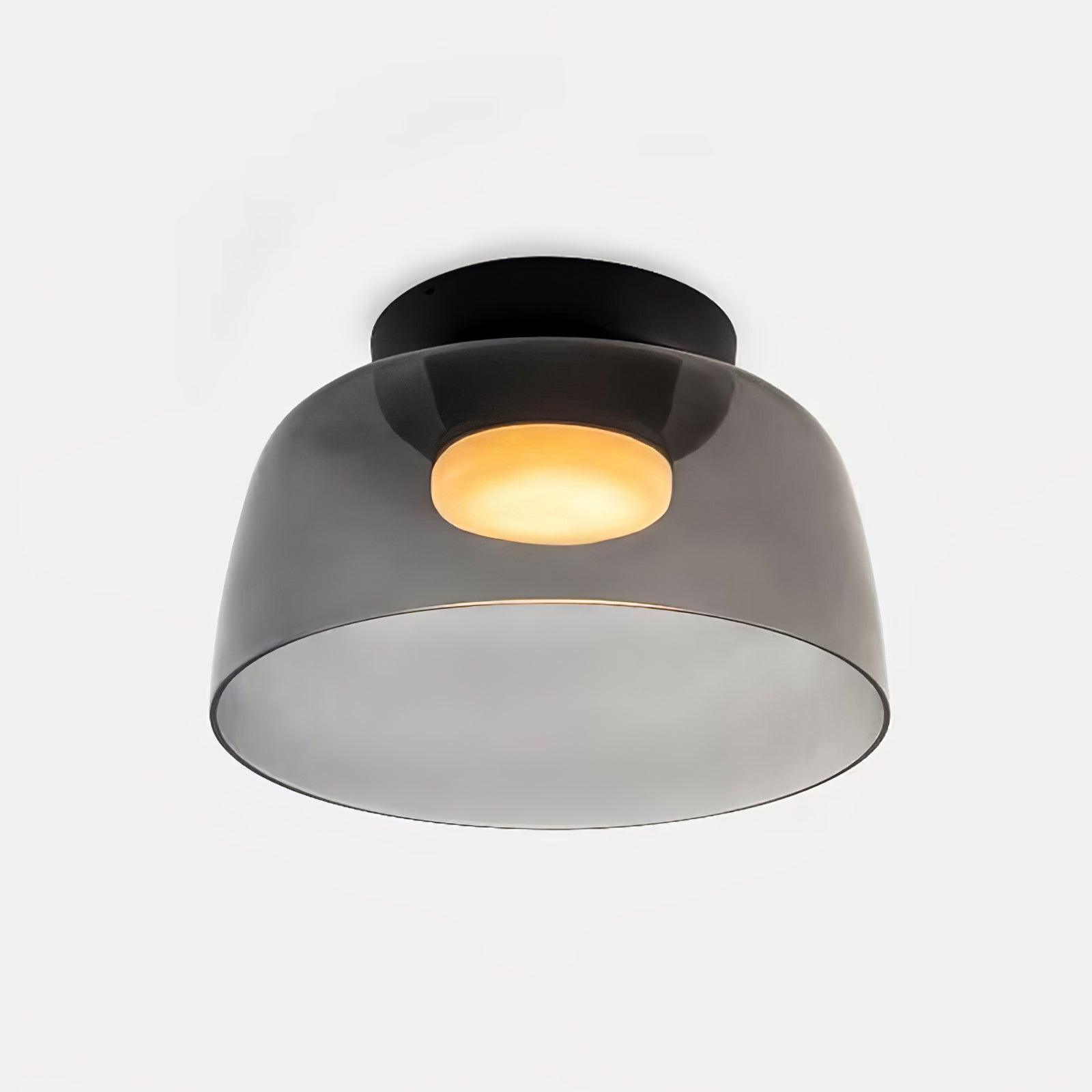 Layered Levels LED Ceiling Lamp – Glass & Metal Round Light Fixture