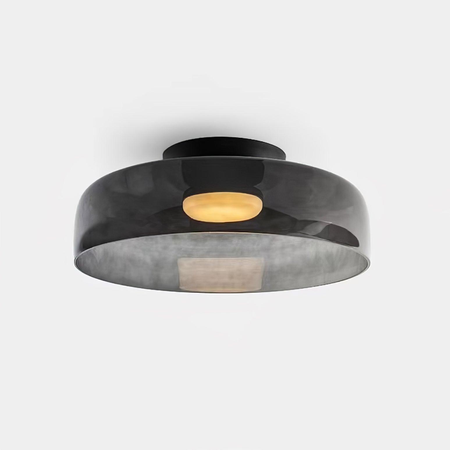 Layered Levels LED Ceiling Lamp – Glass & Metal Round Light Fixture