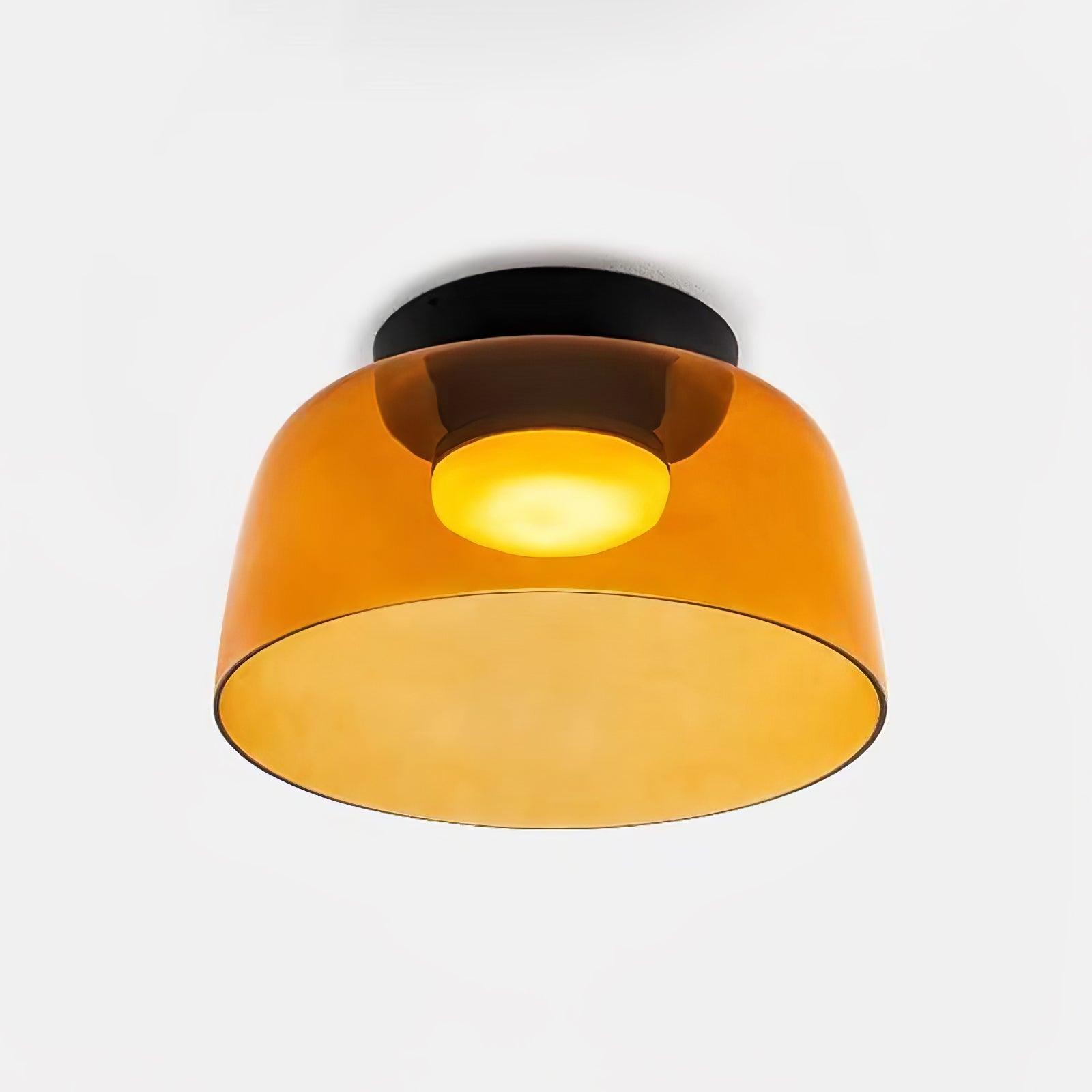 Layered Levels LED Ceiling Lamp – Glass & Metal Round Light Fixture