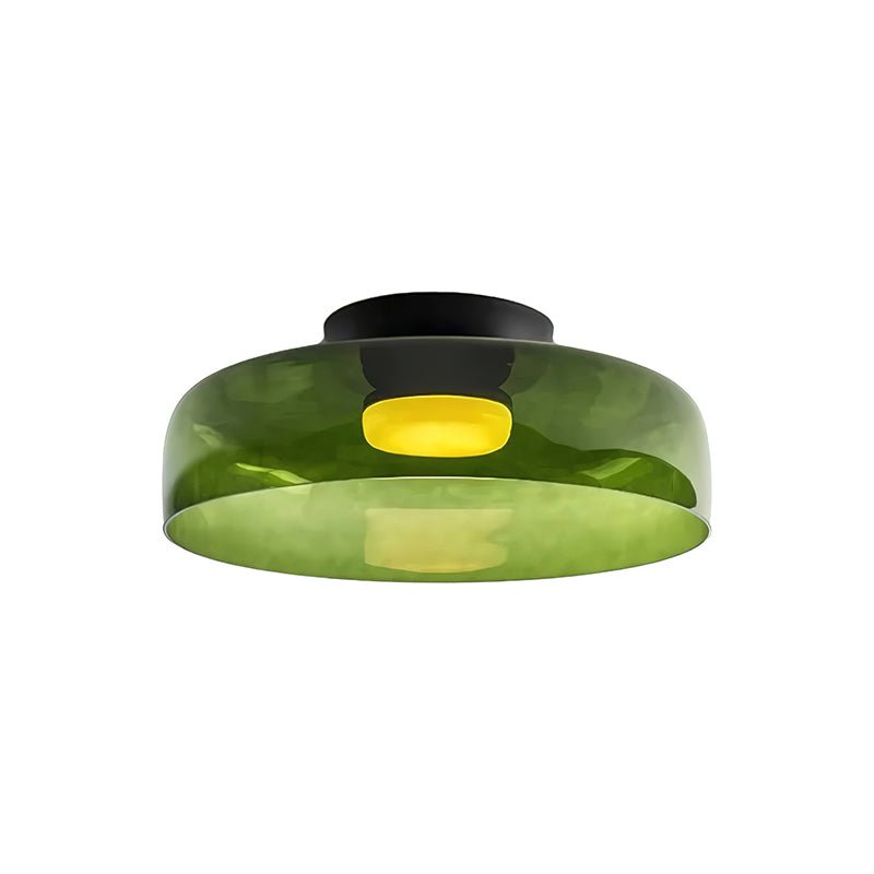 Layered Levels LED Ceiling Lamp – Glass & Metal Round Light Fixture