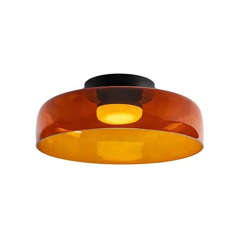 Layered Levels LED Ceiling Lamp – Glass & Metal Round Light Fixture