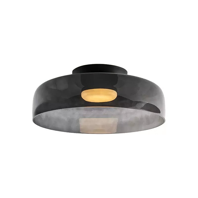 Layered Levels LED Ceiling Lamp – Glass & Metal Round Light Fixture