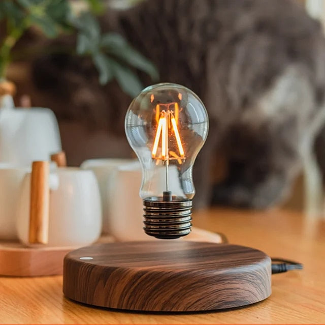 Levitating Light Bulb Table Lamp