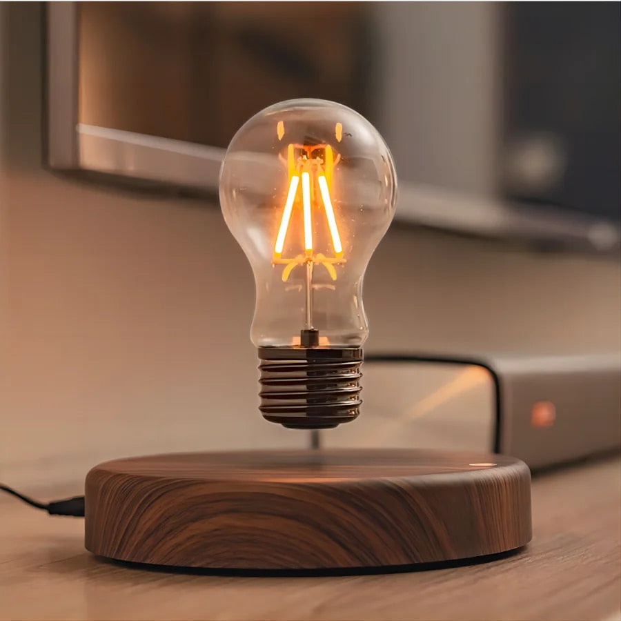 Levitating Light Bulb Table Lamp
