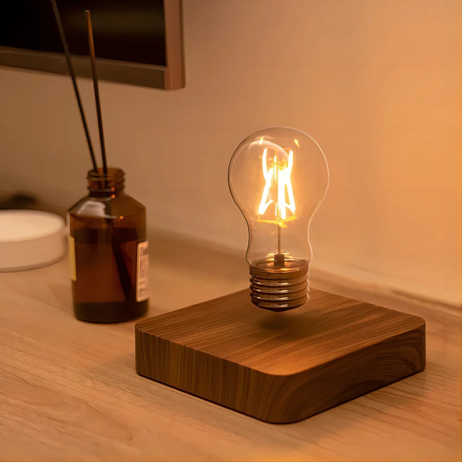 Levitating Light Bulb Table Lamp