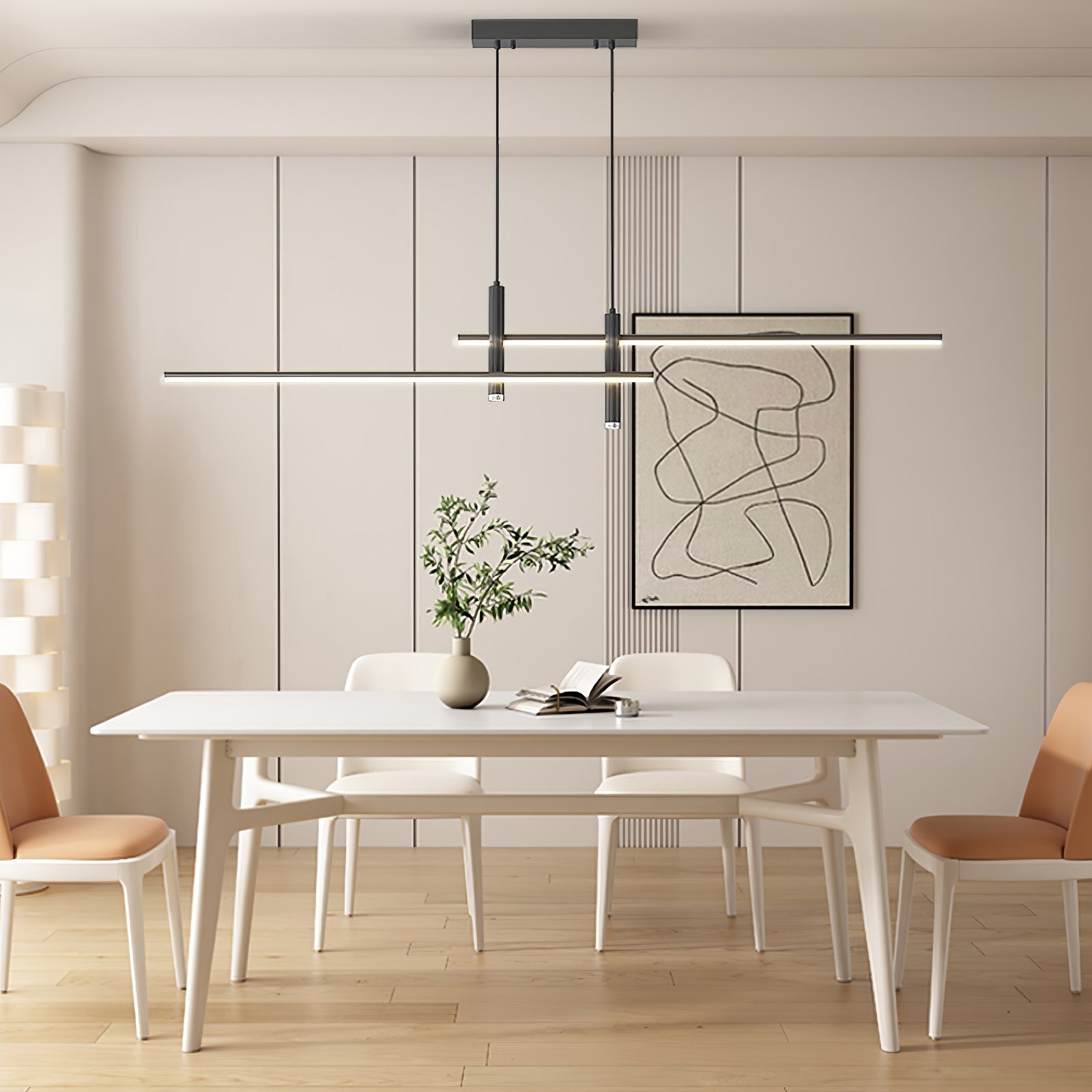 Contemporary Linear Pendant Light – Focused Spotlight Design