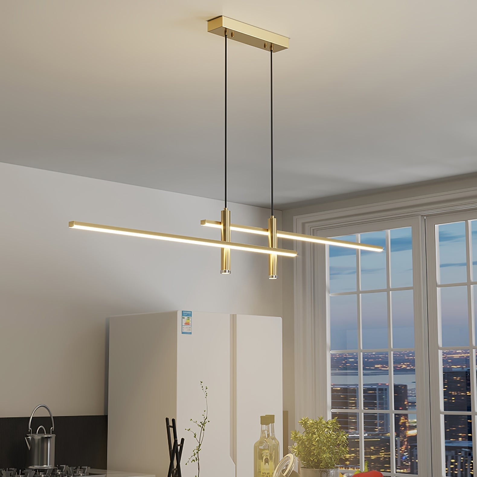 Contemporary Linear Pendant Light – Focused Spotlight Design