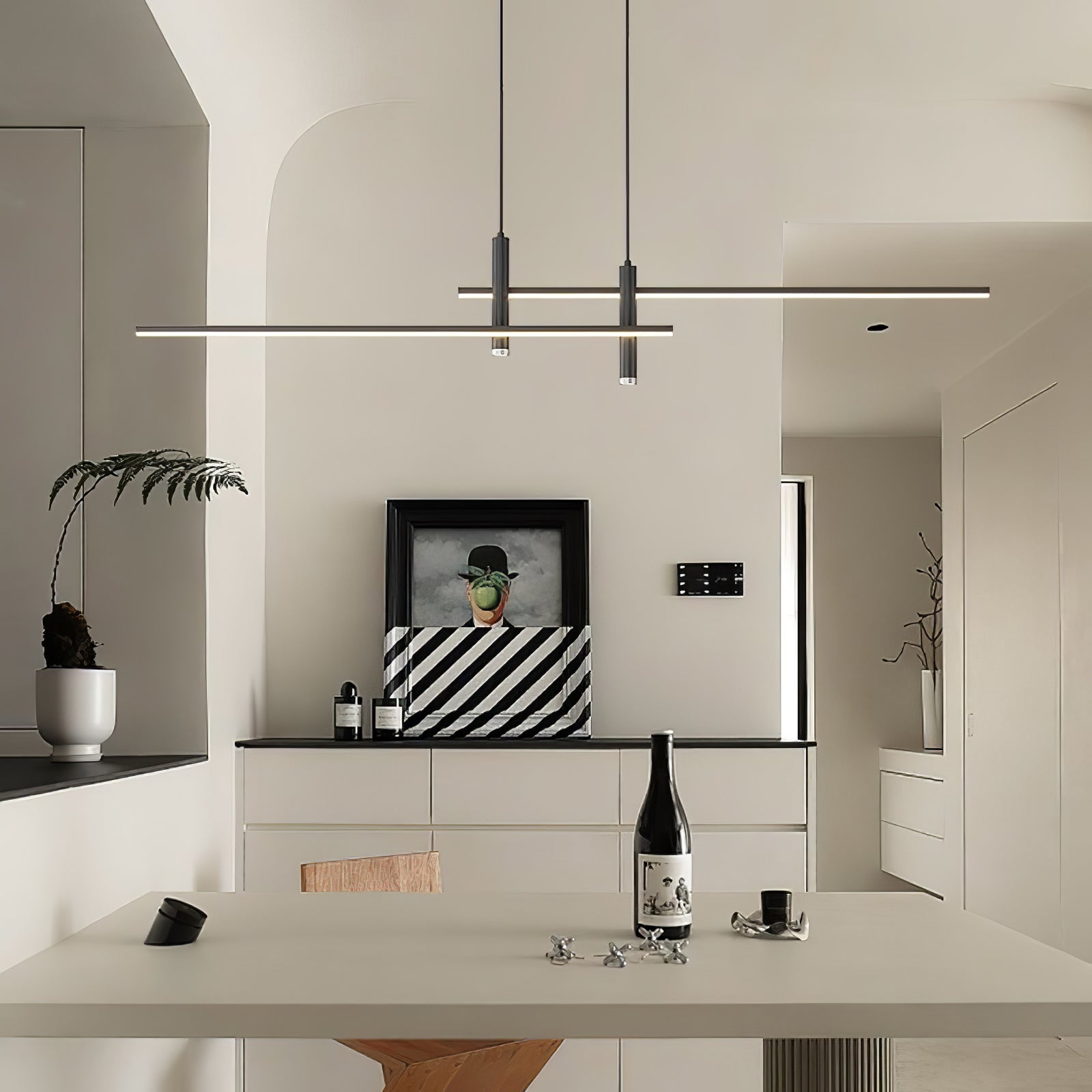 Contemporary Linear Pendant Light – Focused Spotlight Design