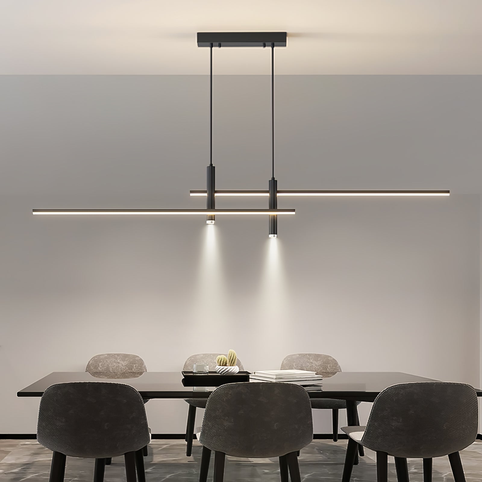 Contemporary Linear Pendant Light – Focused Spotlight Design