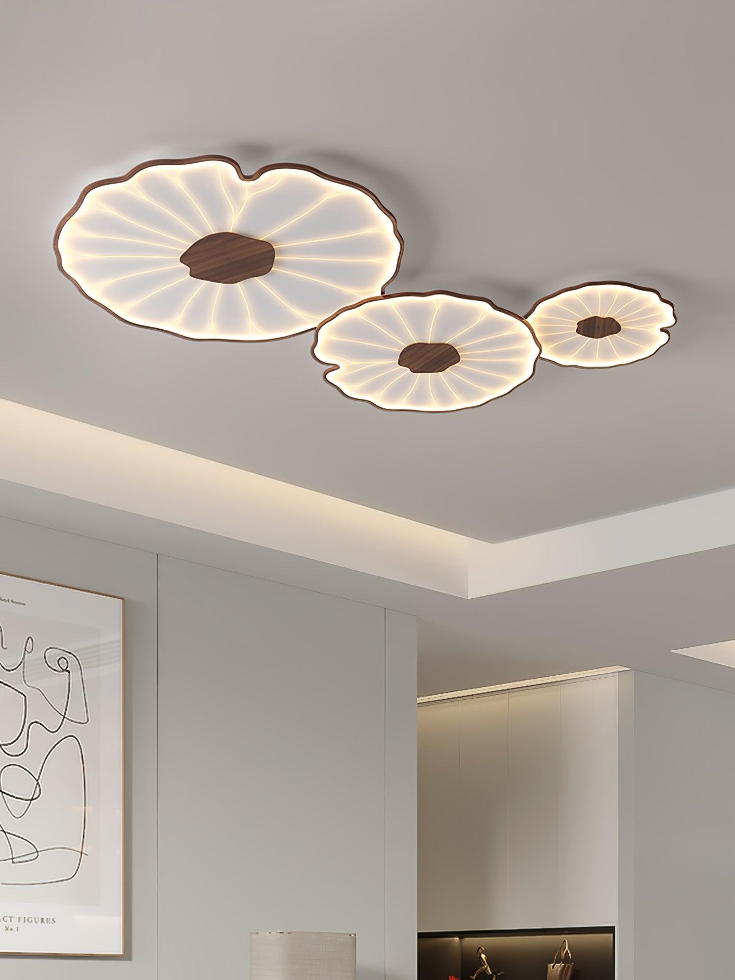 Acrylic Lotus Leaf Ceiling Light - Modern LED Light Fixture