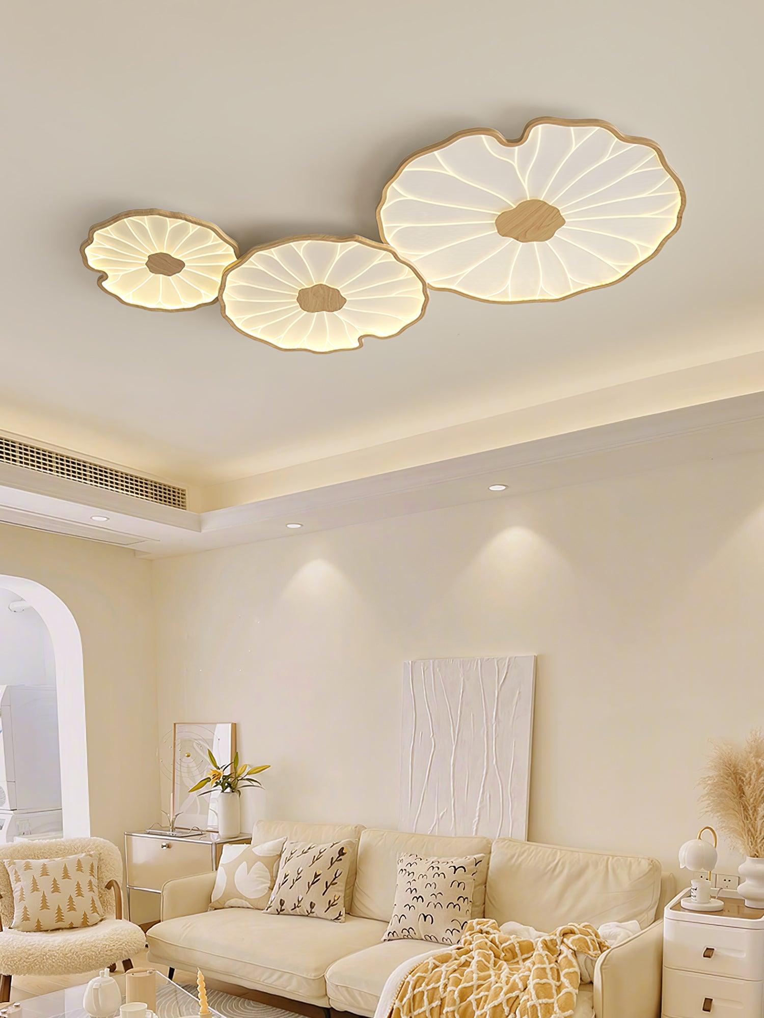 Acrylic Lotus Leaf Ceiling Light - Modern LED Light Fixture