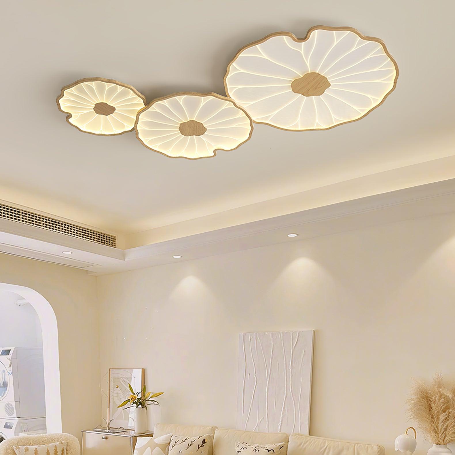 Acrylic Lotus Leaf Ceiling Light - Modern LED Light Fixture