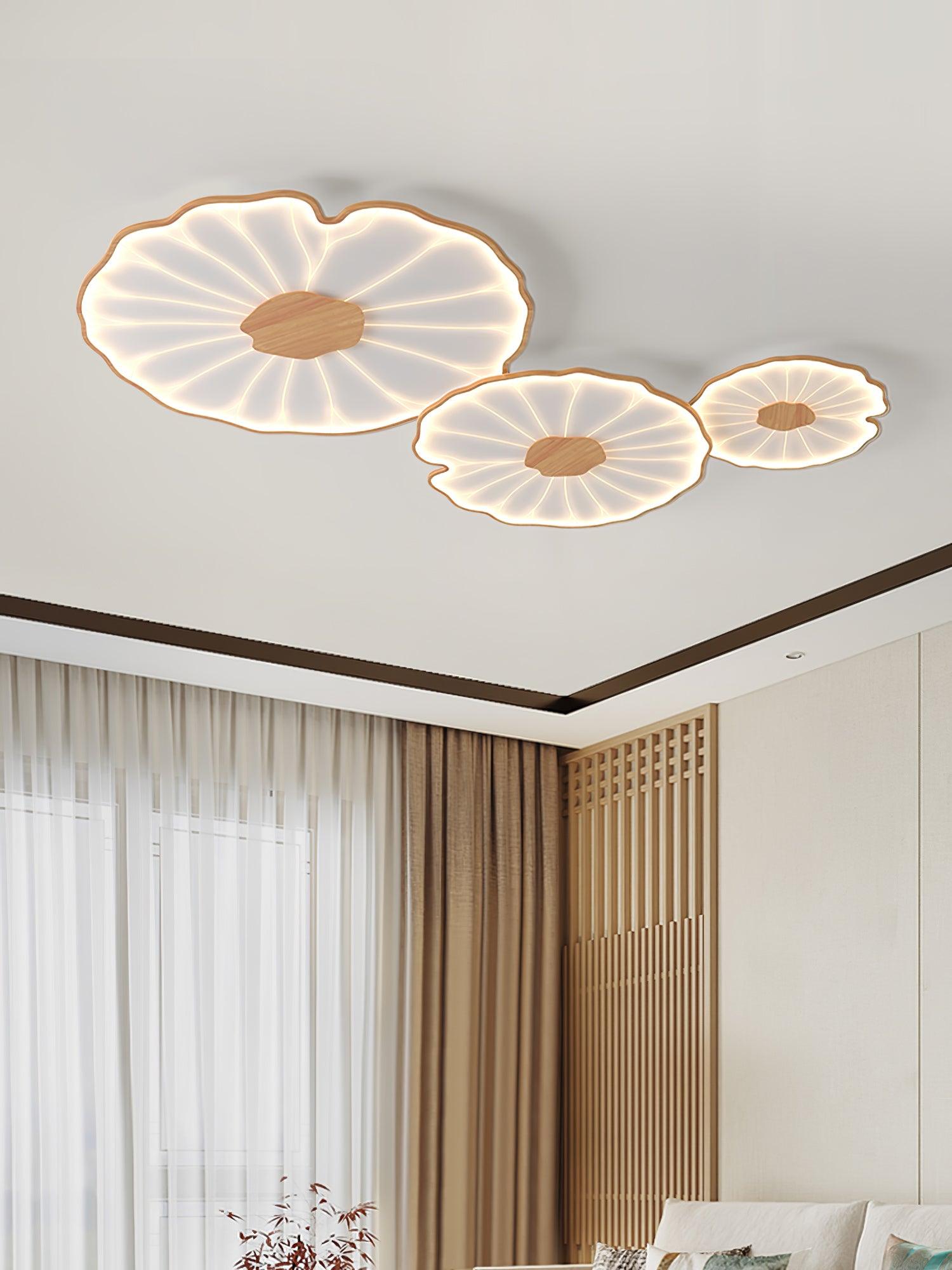 Acrylic Lotus Leaf Ceiling Light - Modern LED Light Fixture