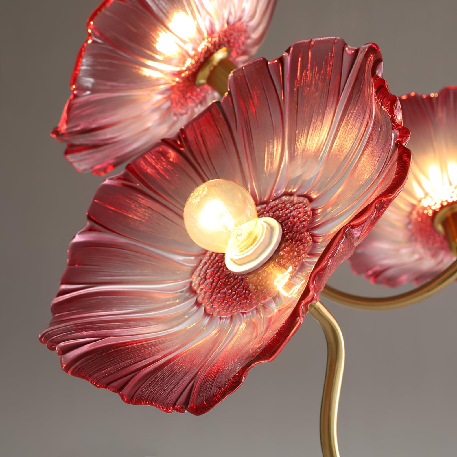 Artistic Glass Chandelier – Lotus Leaf Shape Hanging Ceiling Lamp