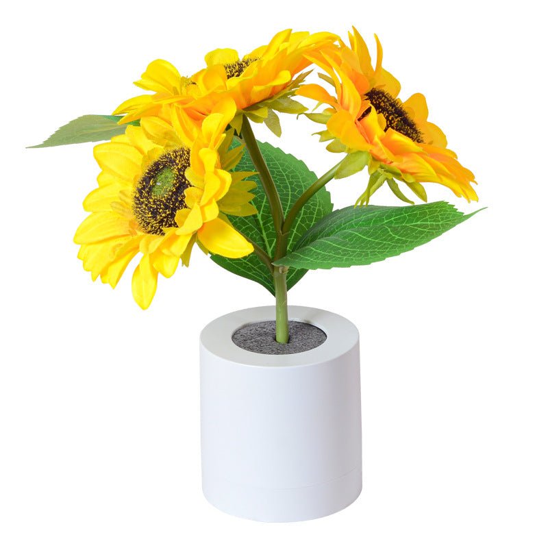 Decorative Sunflower LED Table Lamp – Bright & Sparkling Floral Accent Light - Atelier Dubois Paris