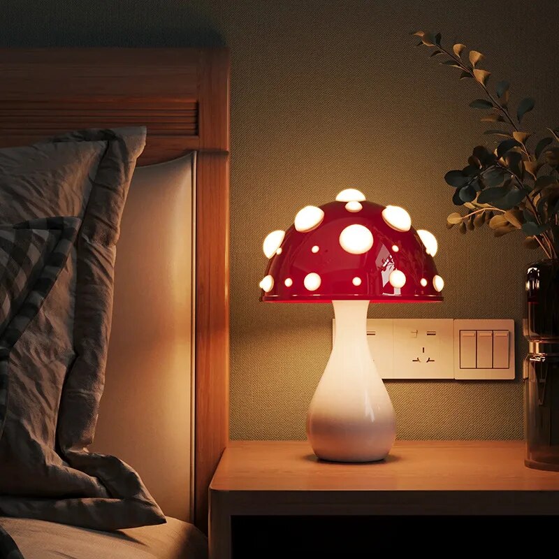 Vintage-Inspired Mushroom LED Table Lamp – Perfect for Cozy Ambiance - Atelier Dubois Paris