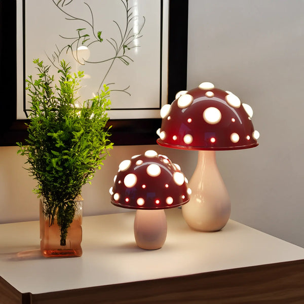 Vintage-Inspired Mushroom LED Table Lamp – Perfect for Cozy Ambiance - Atelier Dubois Paris