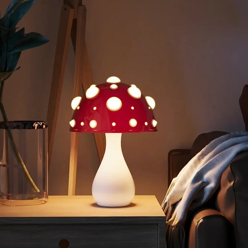 Vintage-Inspired Mushroom LED Table Lamp – Perfect for Cozy Ambiance - Atelier Dubois Paris