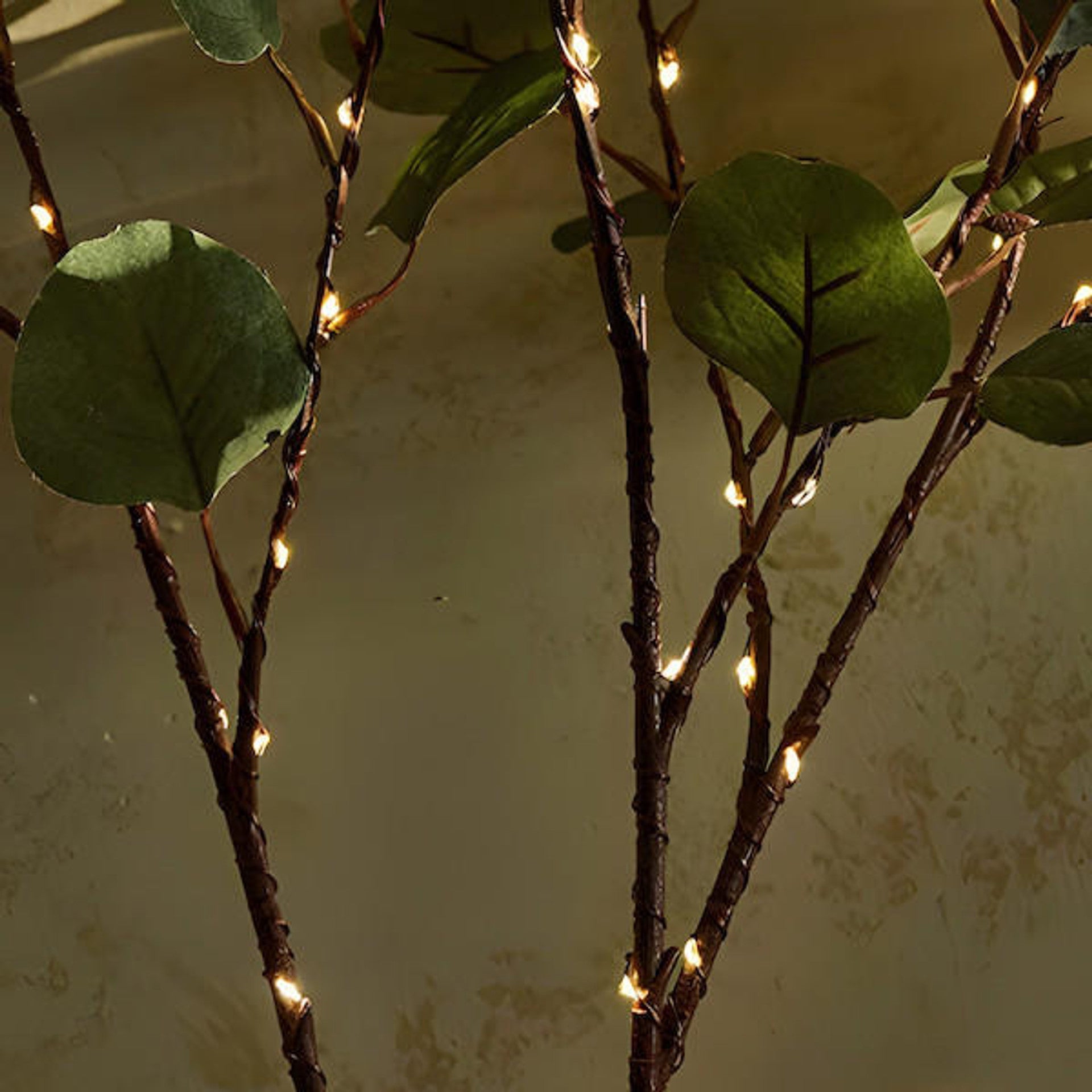 Artificial Olive Branch with LED Fairy Lights – Boho - Atelier Dubois Paris