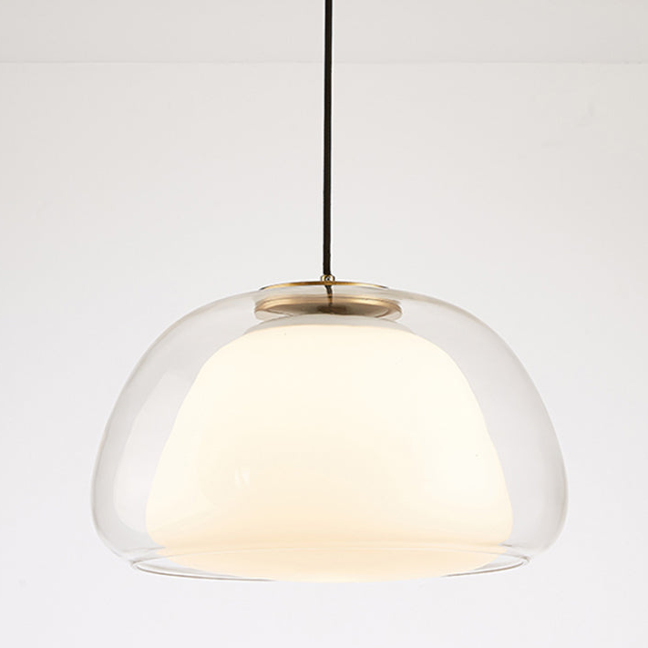 Jelly-Shaped Pendant Lamp | Milk Glass Shade
