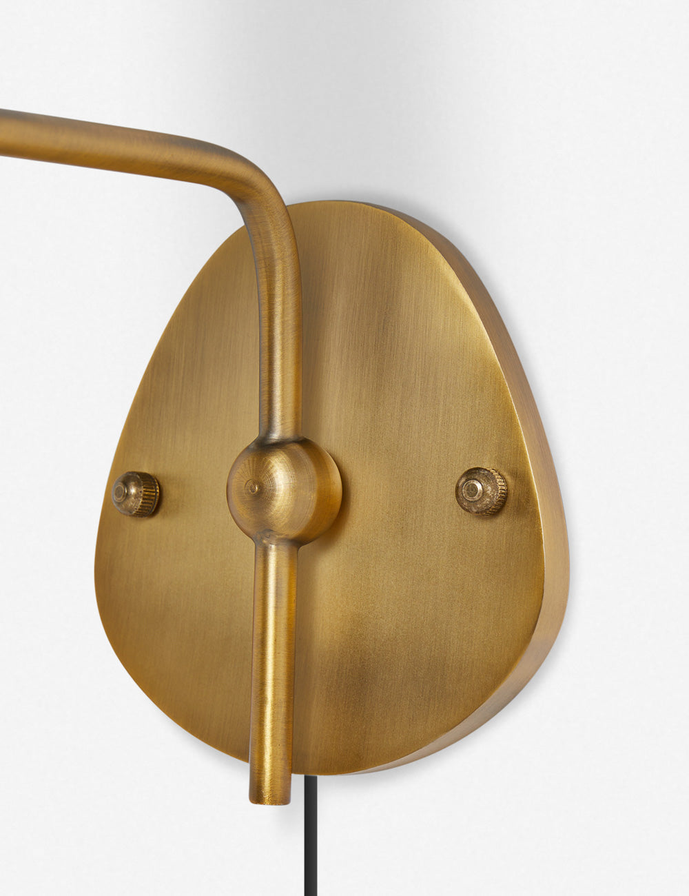 Brass Frame Plug-in Wall Sconce - Fabric Shade Design