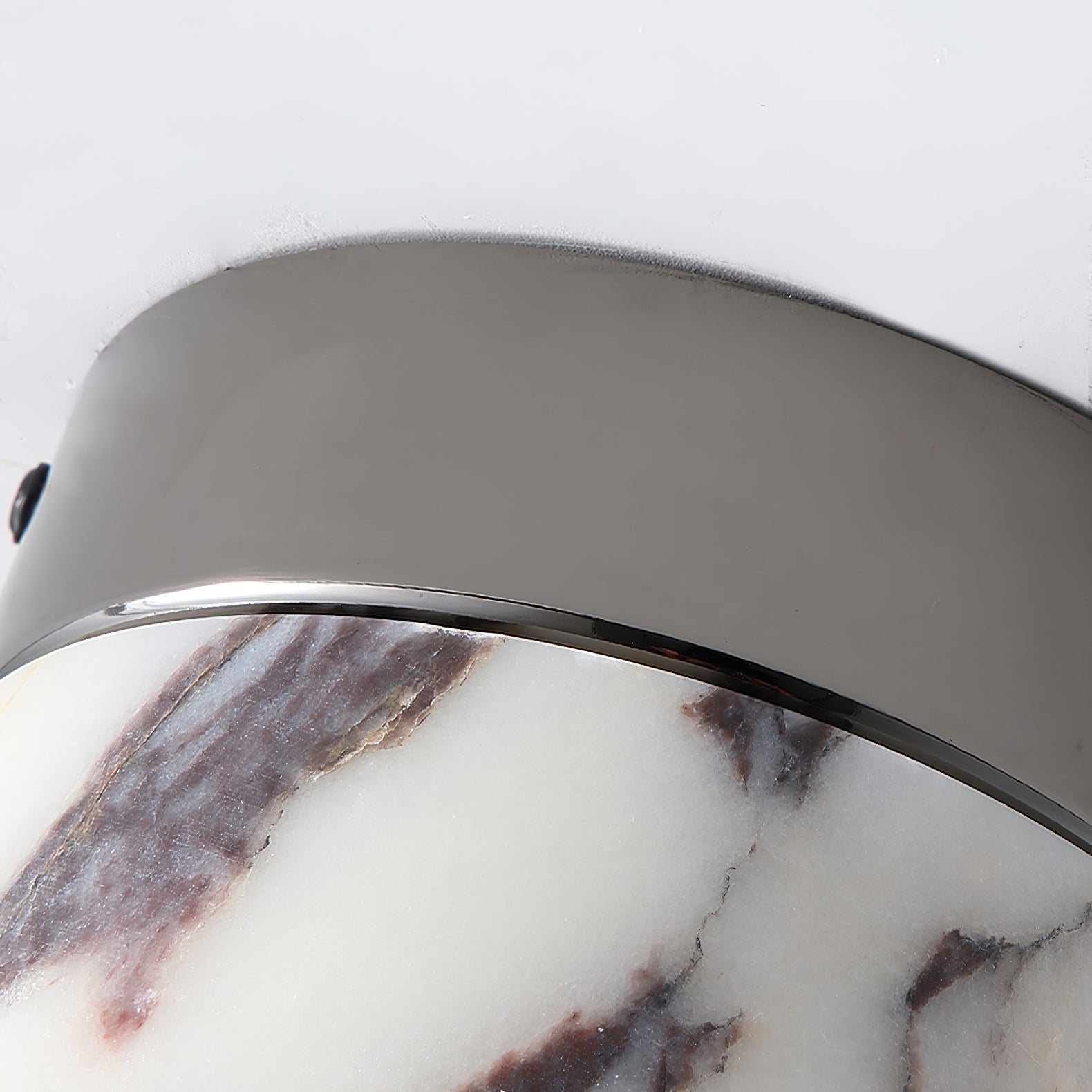 Minimalist Round Marble Ceiling Light – Flush Mount Fixture