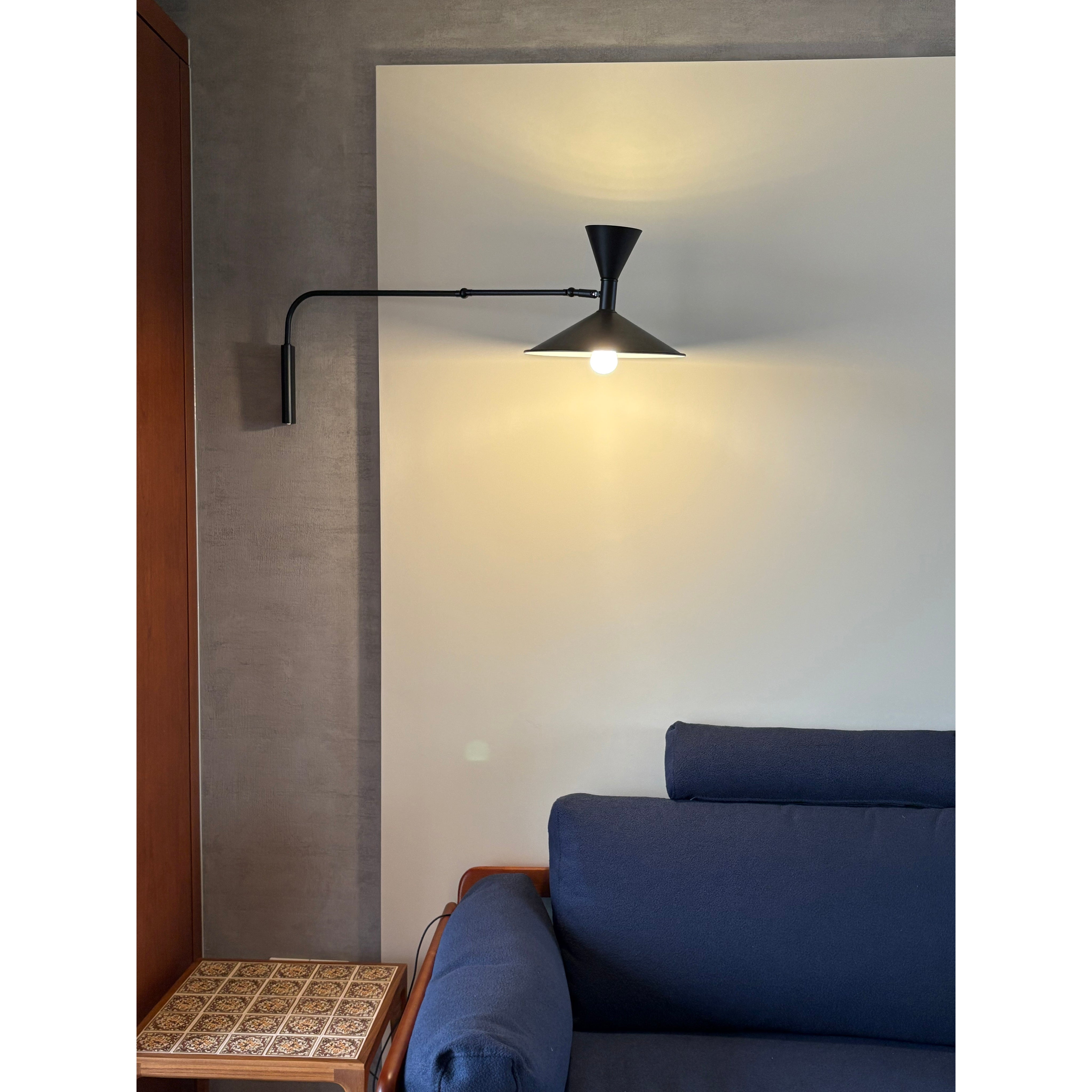 Swing Arm Plug-in Wall Sconce – Adjustable Metal Lamp with G9 Socket