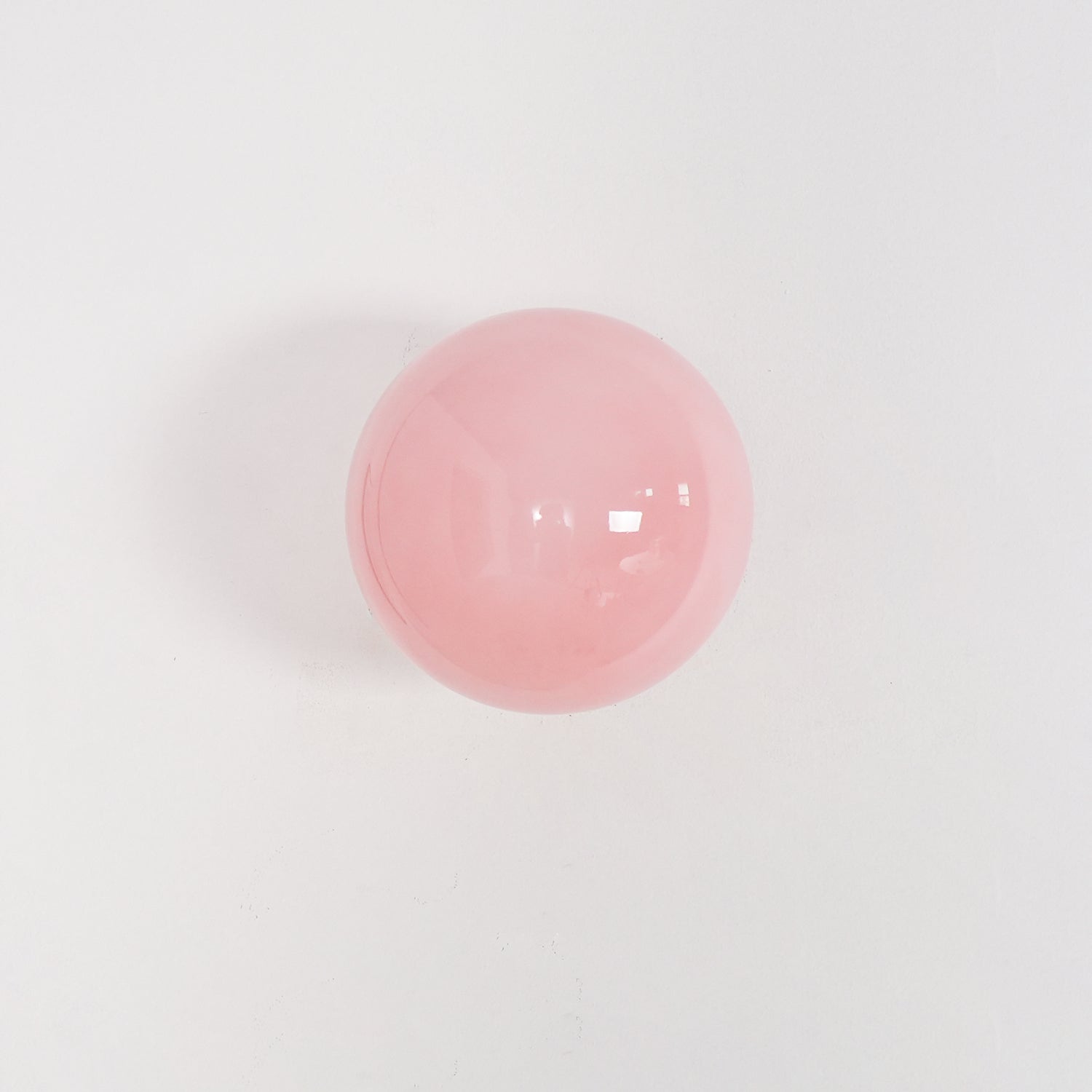 Decorative Glass Wall Lamp – Pink Glass Diffuser and Metal Frame