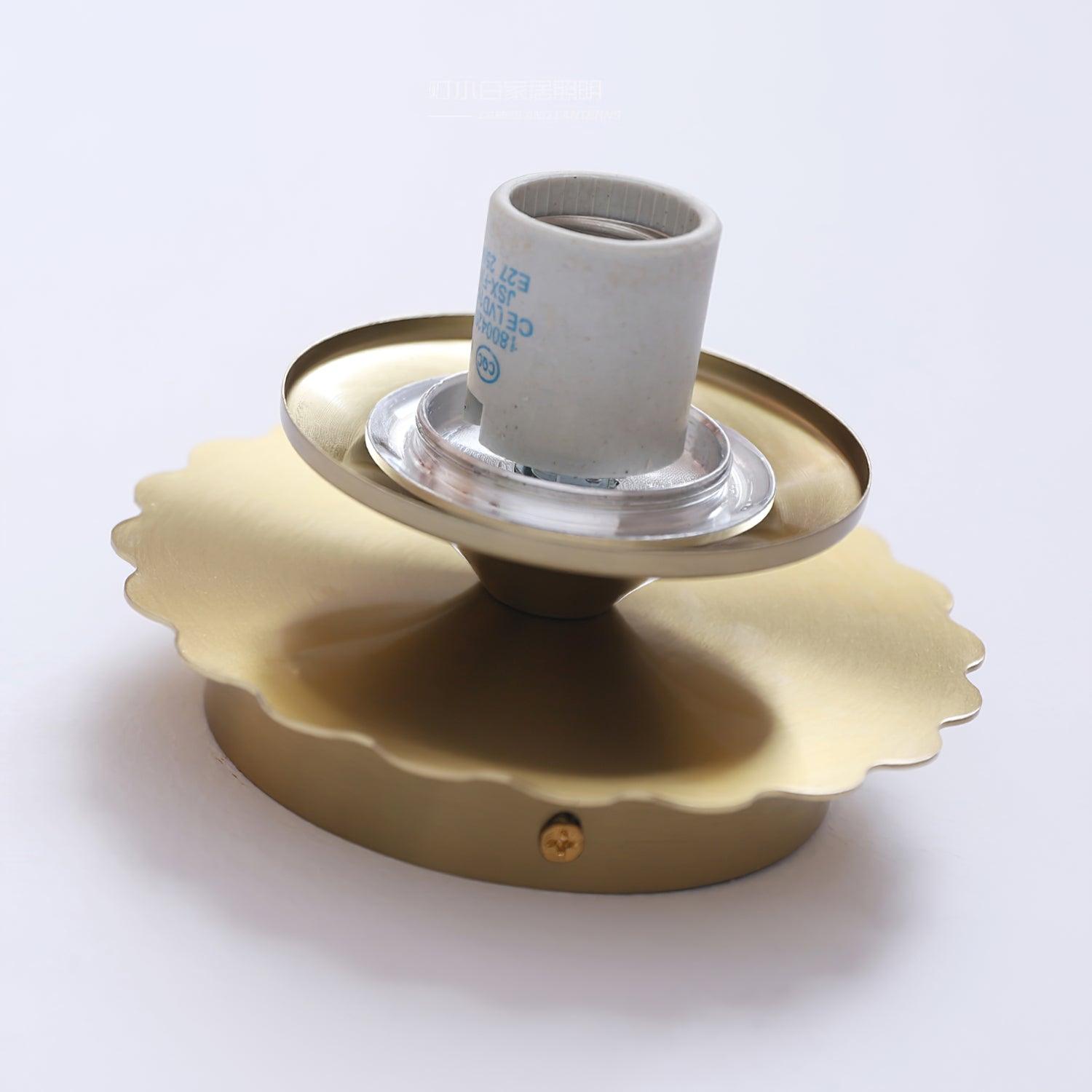 Decorative Glass Wall Lamp – Pink Glass Diffuser and Metal Frame