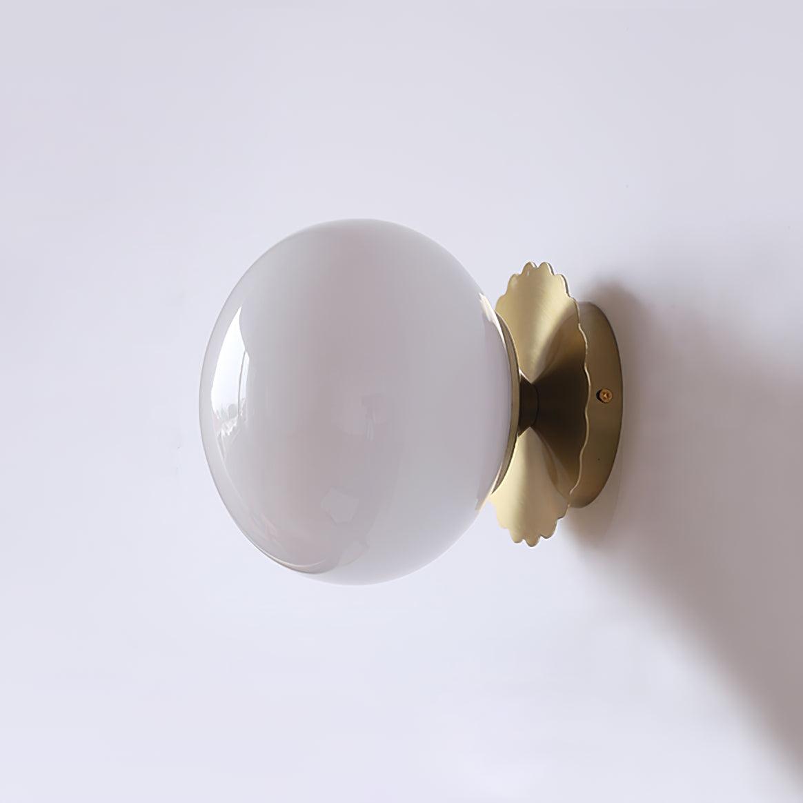 Decorative Glass Wall Lamp – Pink Glass Diffuser and Metal Frame