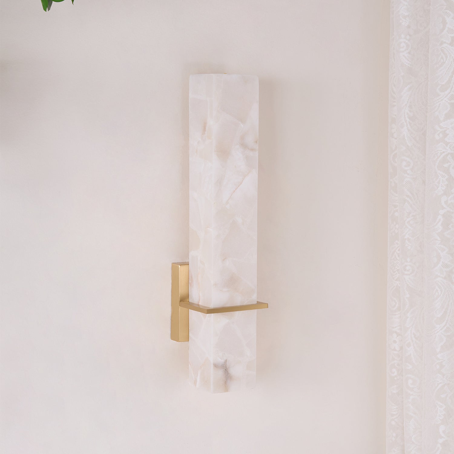 Long Linear Marble Wall Sconce - Modern Wall Light Fixture
