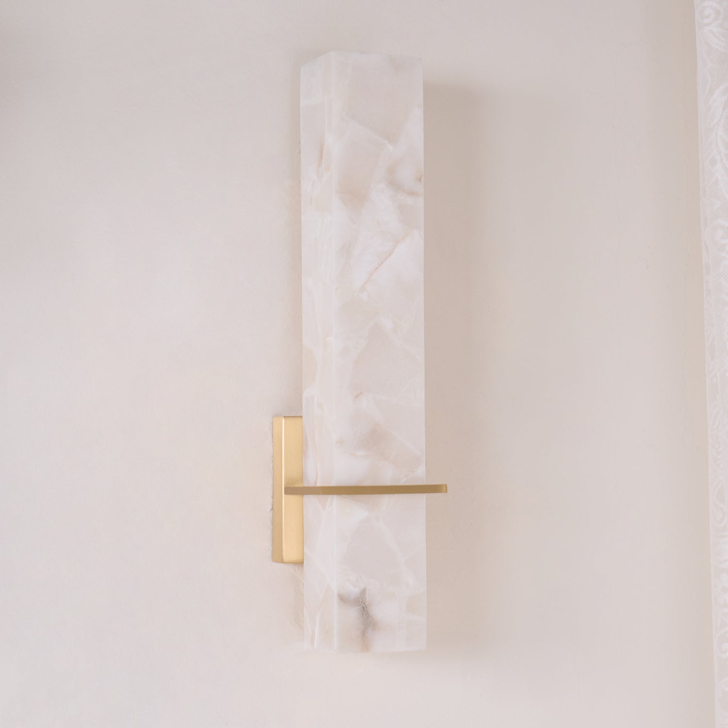 Long Linear Marble Wall Sconce - Modern Wall Light Fixture