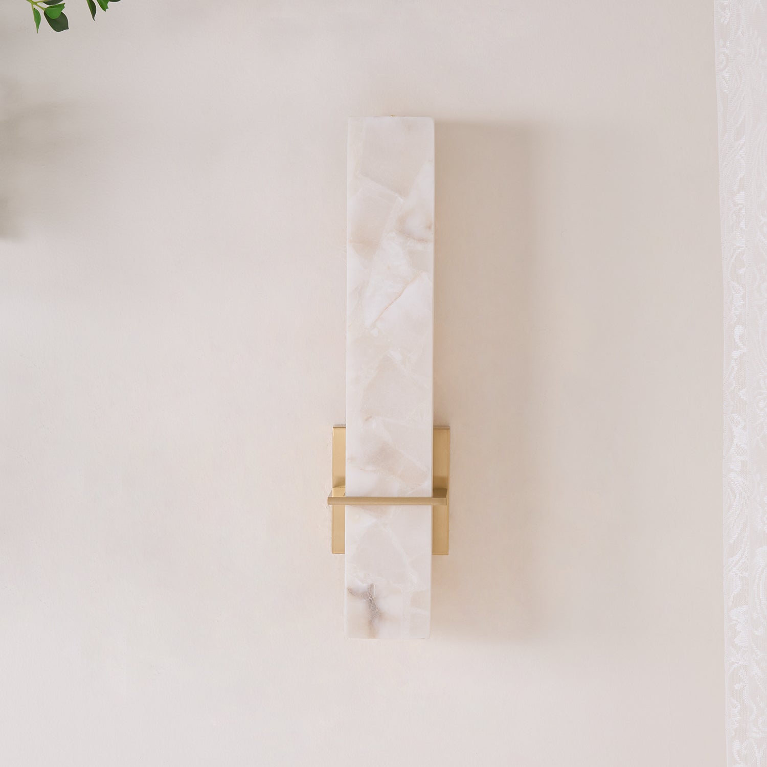 Long Linear Marble Wall Sconce - Modern Wall Light Fixture