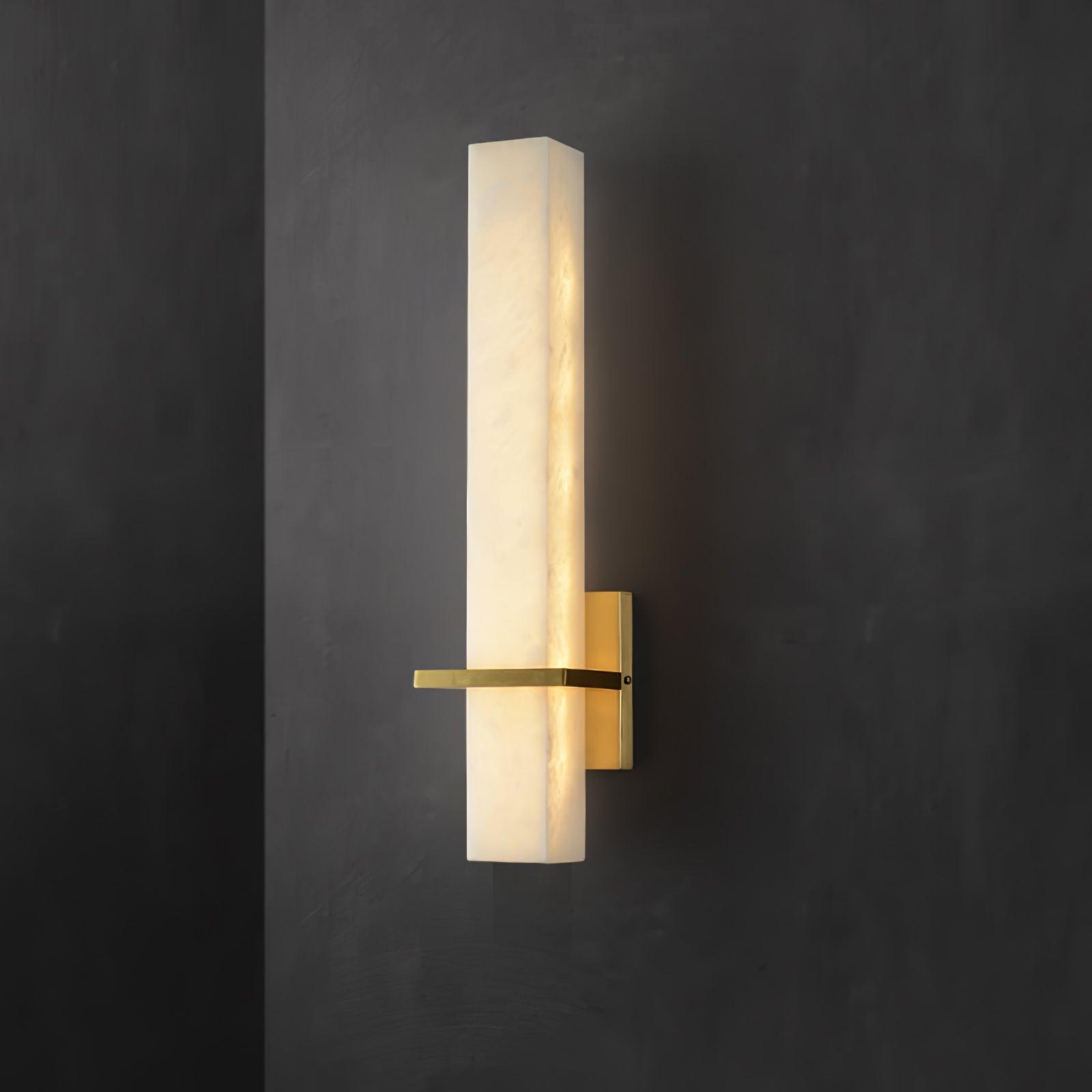 Long Linear Marble Wall Sconce - Modern Wall Light Fixture