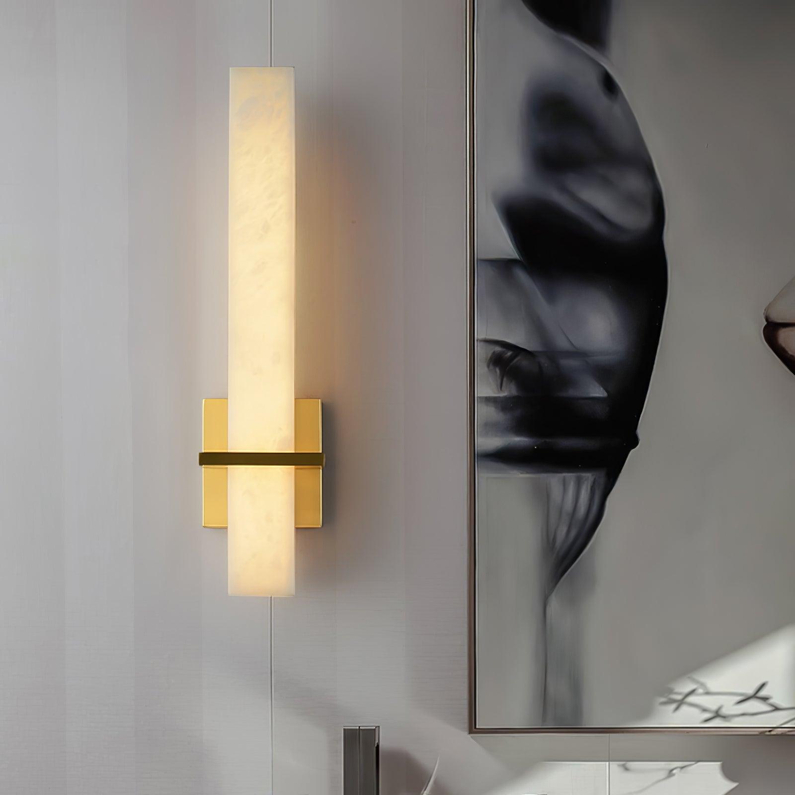 Long Linear Marble Wall Sconce - Modern Wall Light Fixture