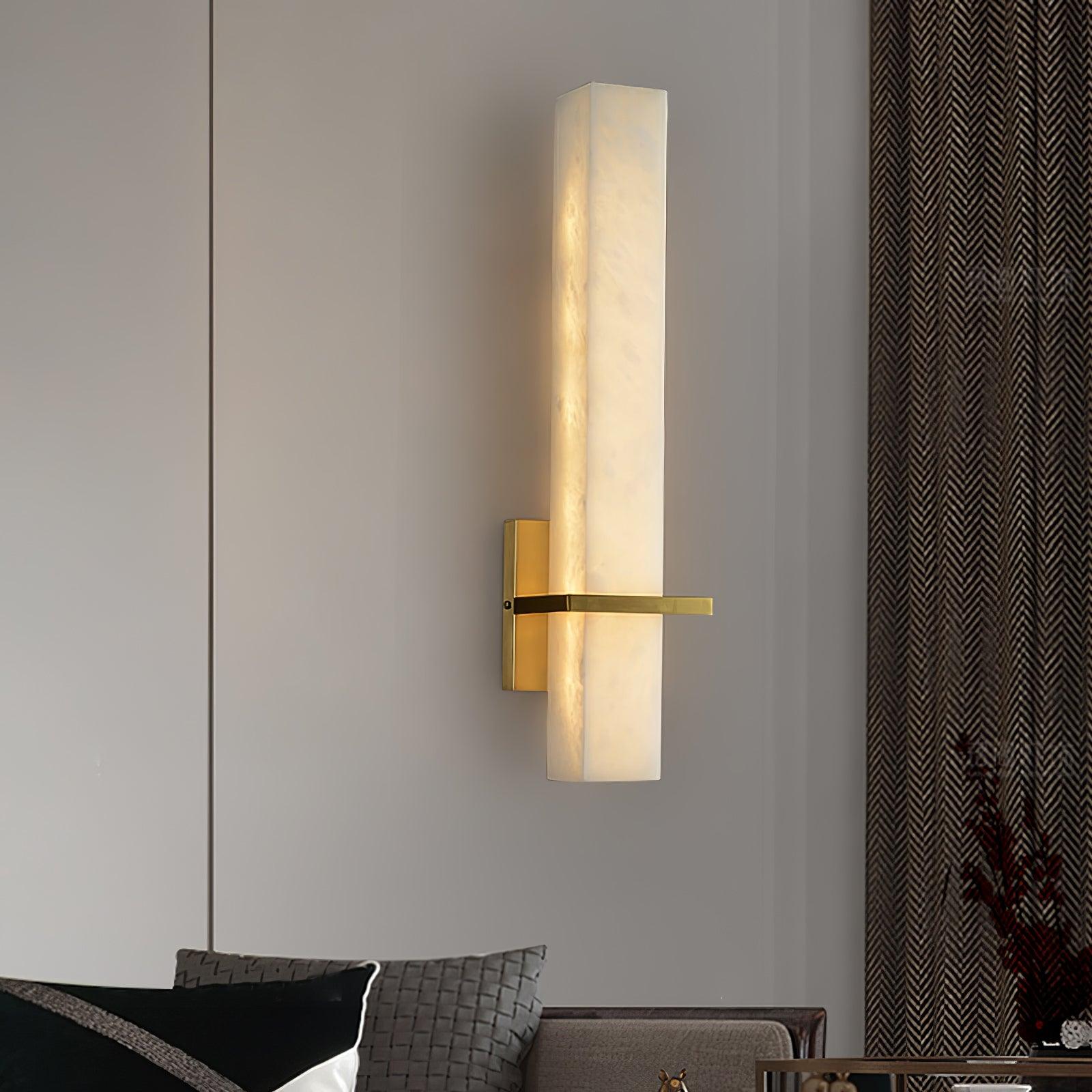 Long Linear Marble Wall Sconce - Modern Wall Light Fixture