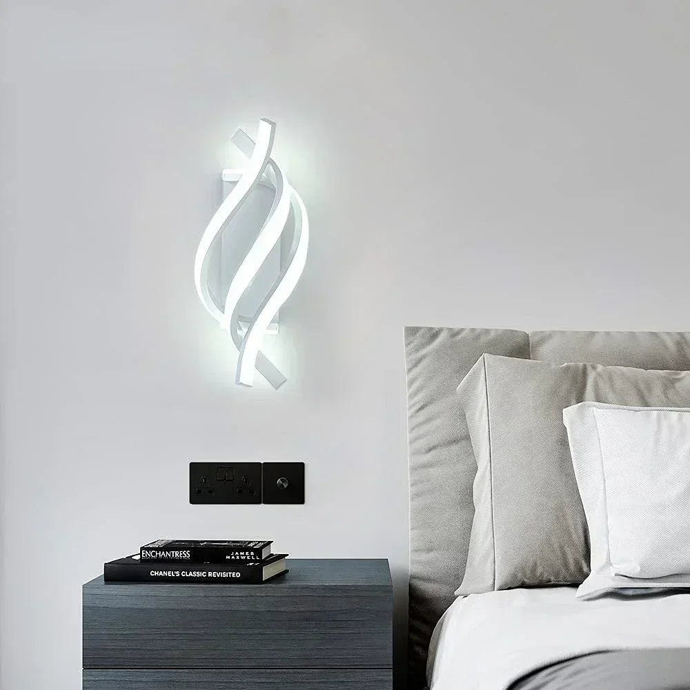 27W LED Spiral Design Wall Light | Bedroom and Office Wall Lamp