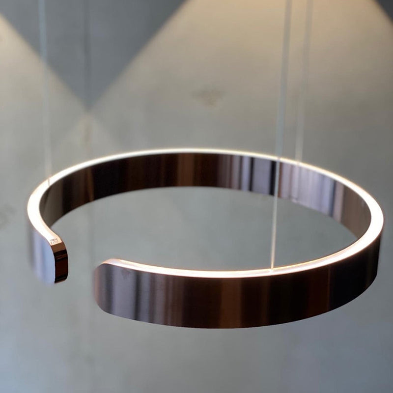 Sleek LED Ring-Shape Pendant Light