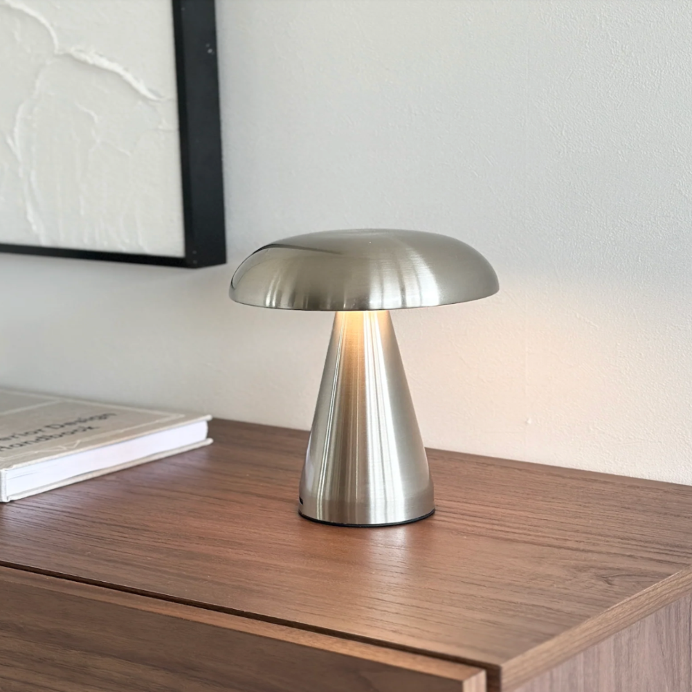 Mid-Century Modern Table Lamp – USB Powered Lighting