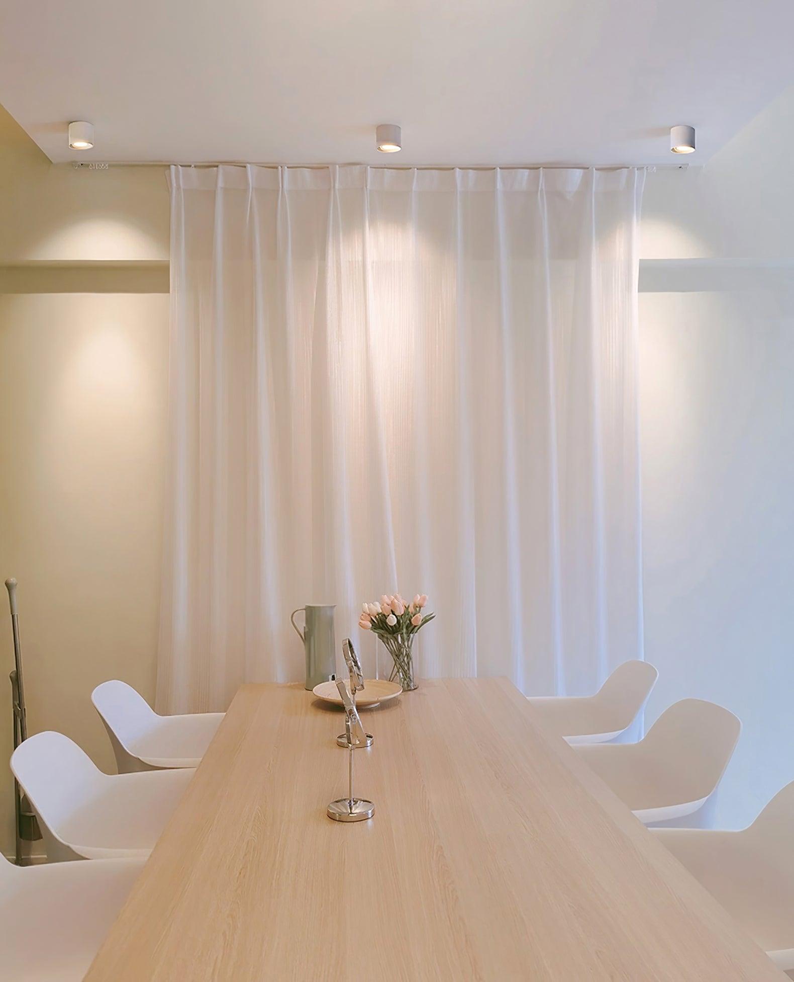 Modern Flush Mount Ceiling Lamp - Sleek Metal Frame with Acrylic Lens