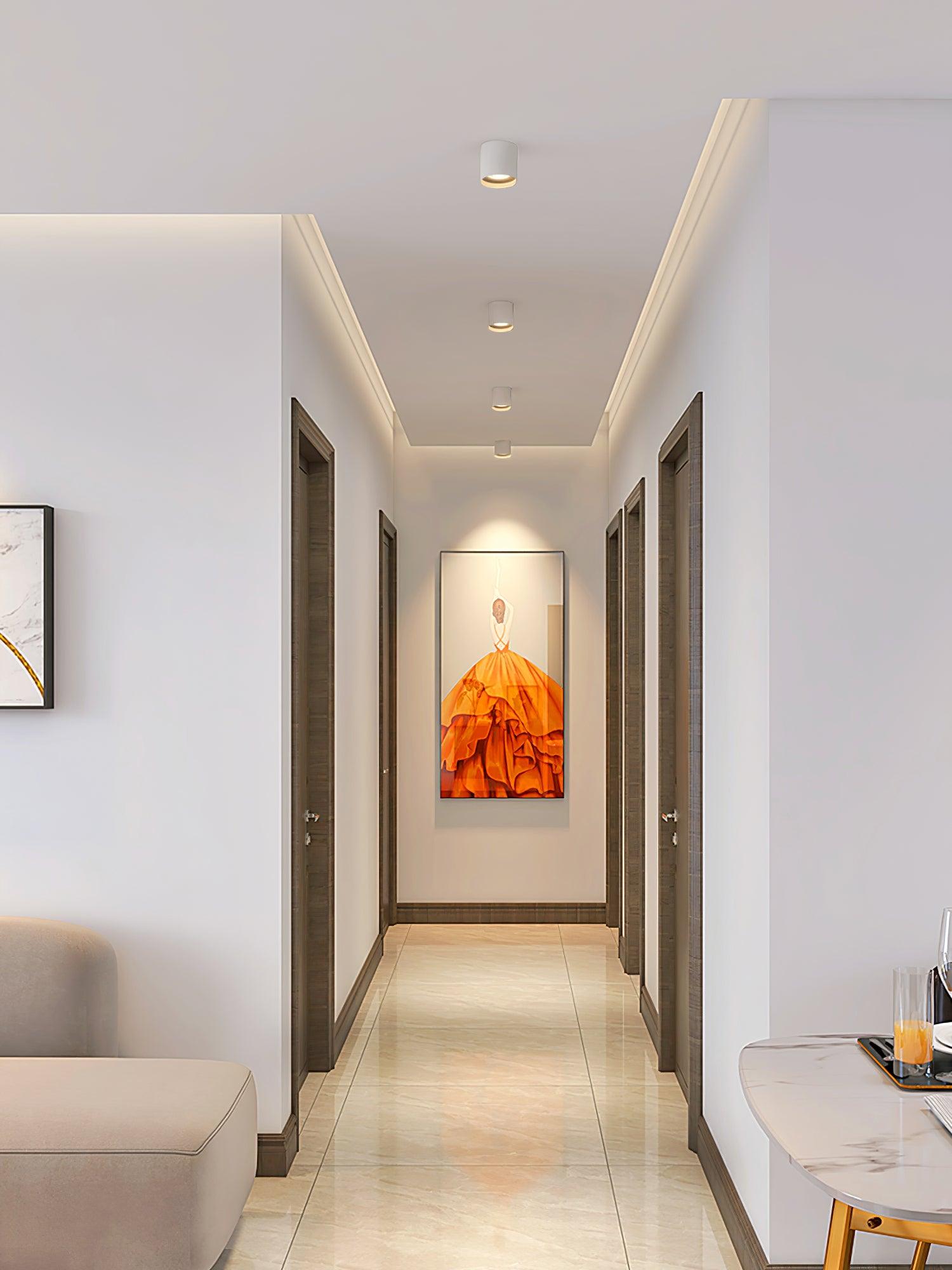 Modern Flush Mount Ceiling Lamp - Sleek Metal Frame with Acrylic Lens