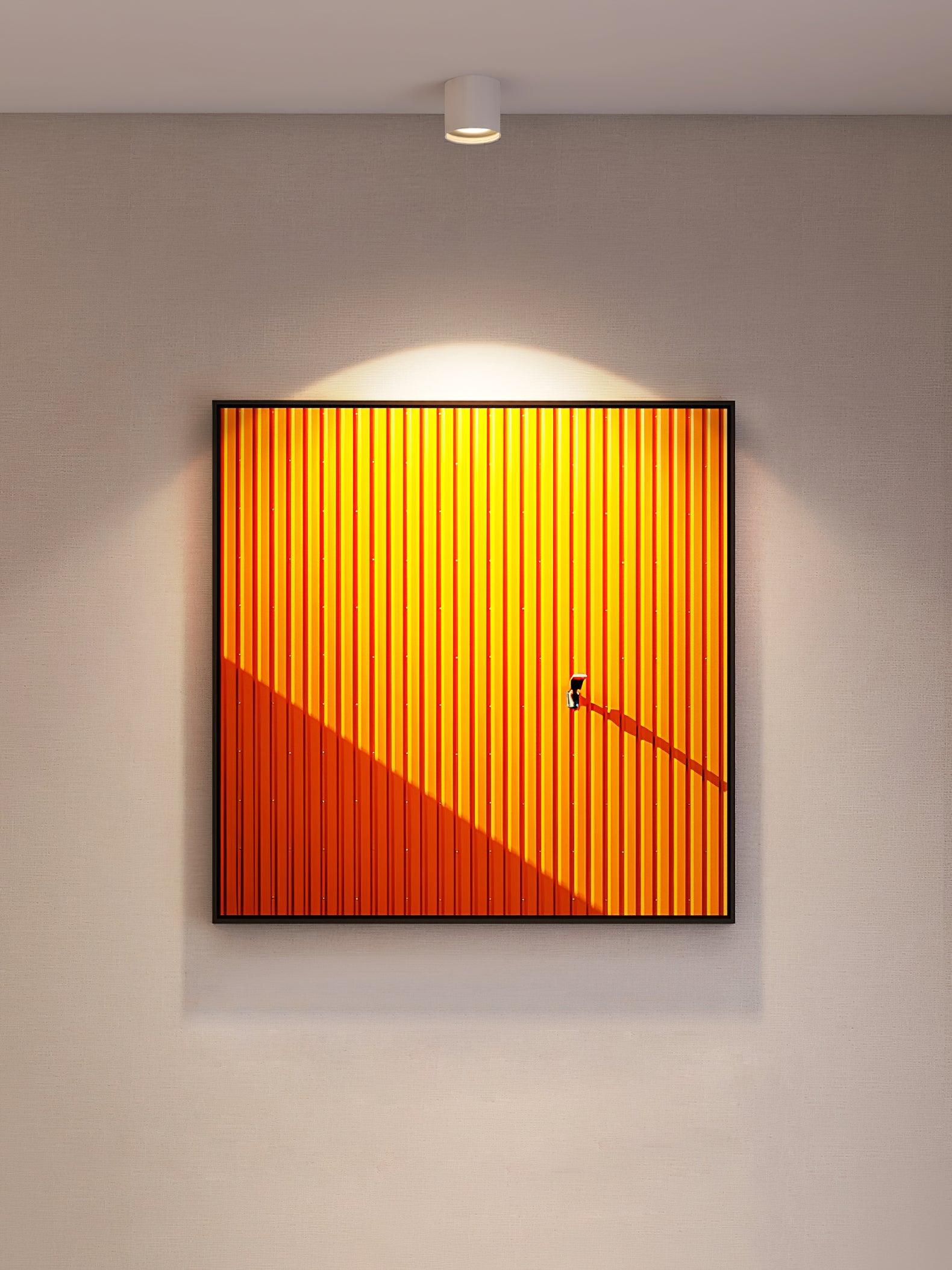 Modern Flush Mount Ceiling Lamp - Sleek Metal Frame with Acrylic Lens