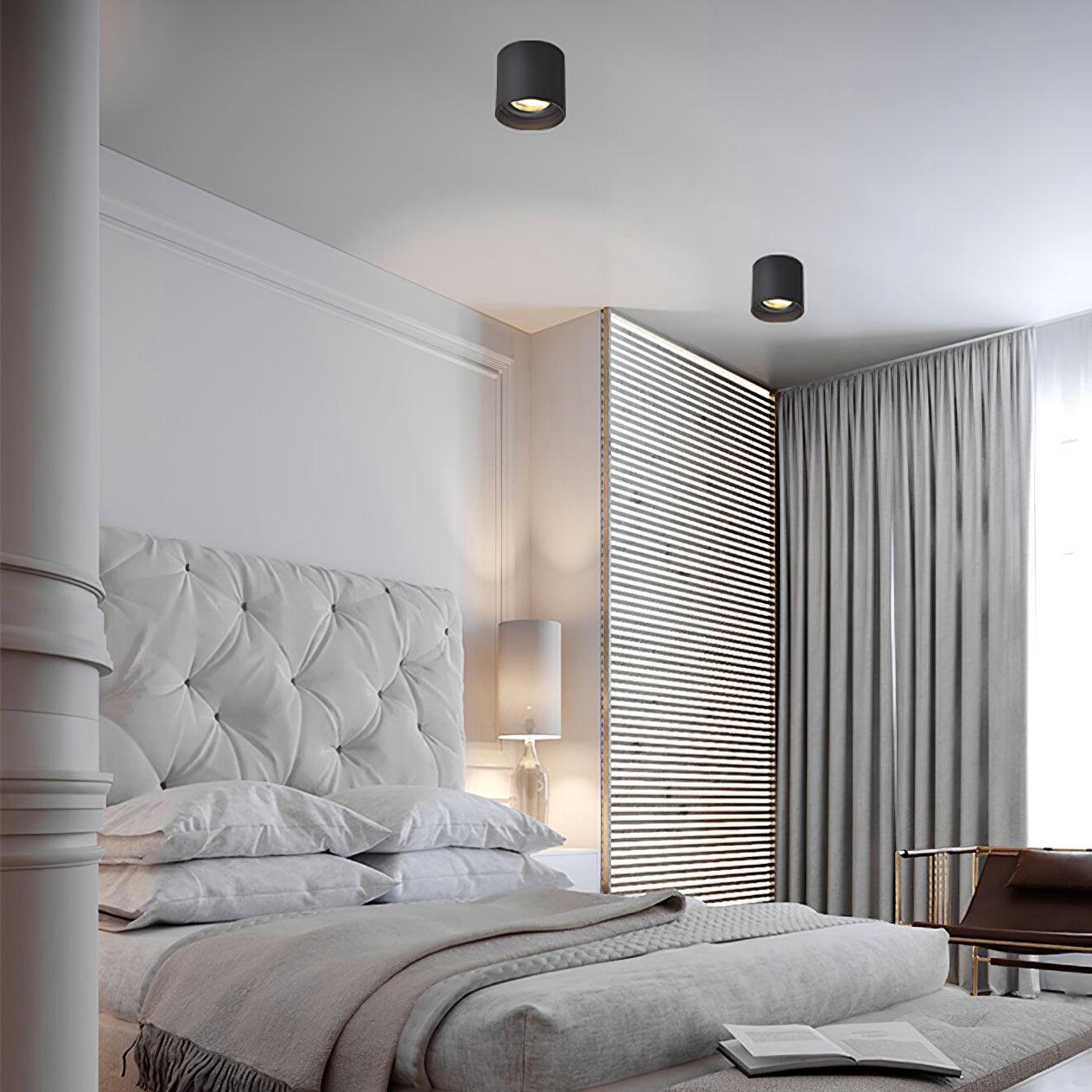 Modern Flush Mount Ceiling Lamp - Sleek Metal Frame with Acrylic Lens