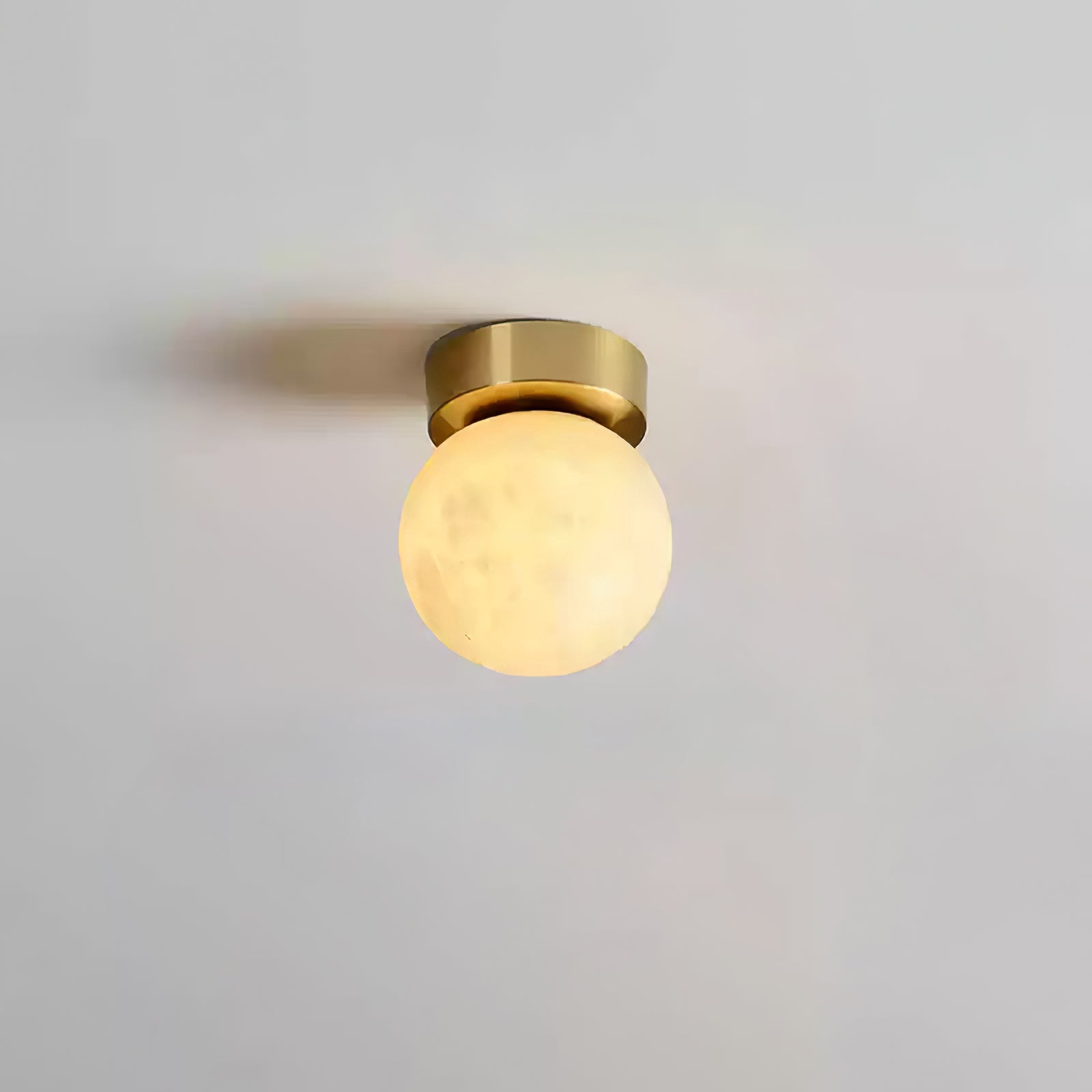 Glowing Moon Alabaster LED Ceiling Light