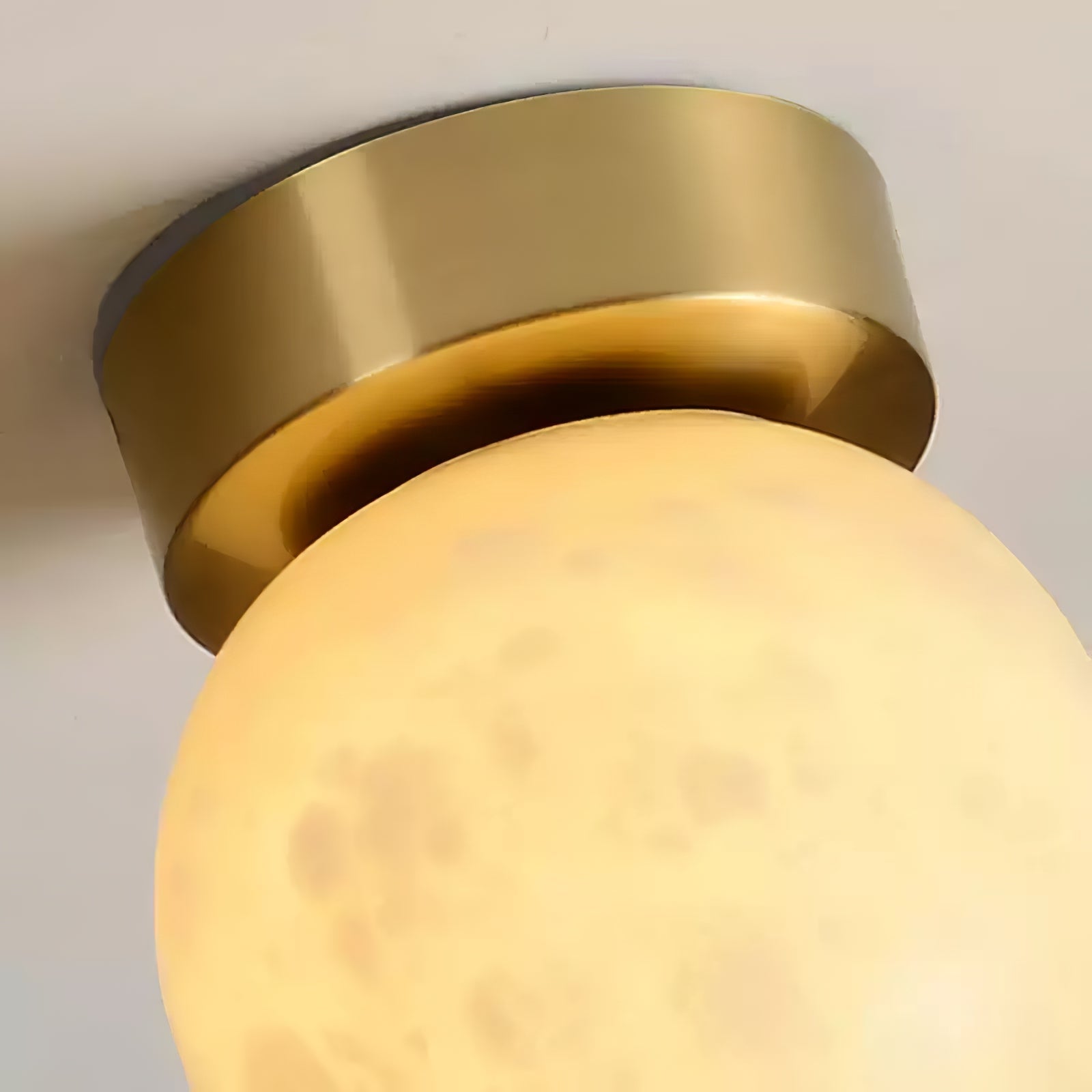 Glowing Moon Alabaster LED Ceiling Light