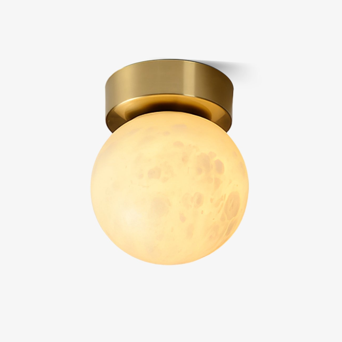 Glowing Moon Alabaster LED Ceiling Light