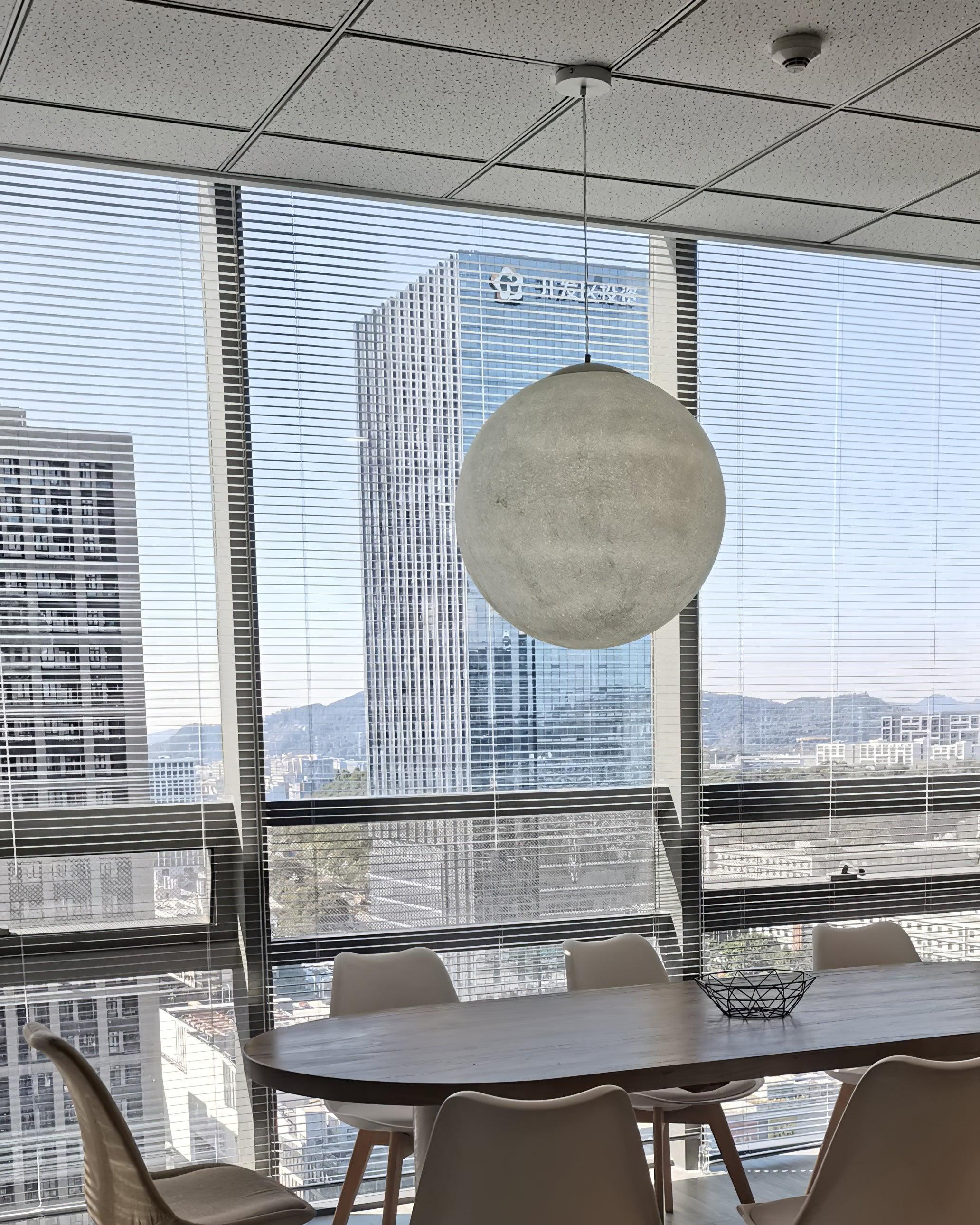 Moon-Shaped Pendant Lamp – Modern Celestial Ceiling Lamp