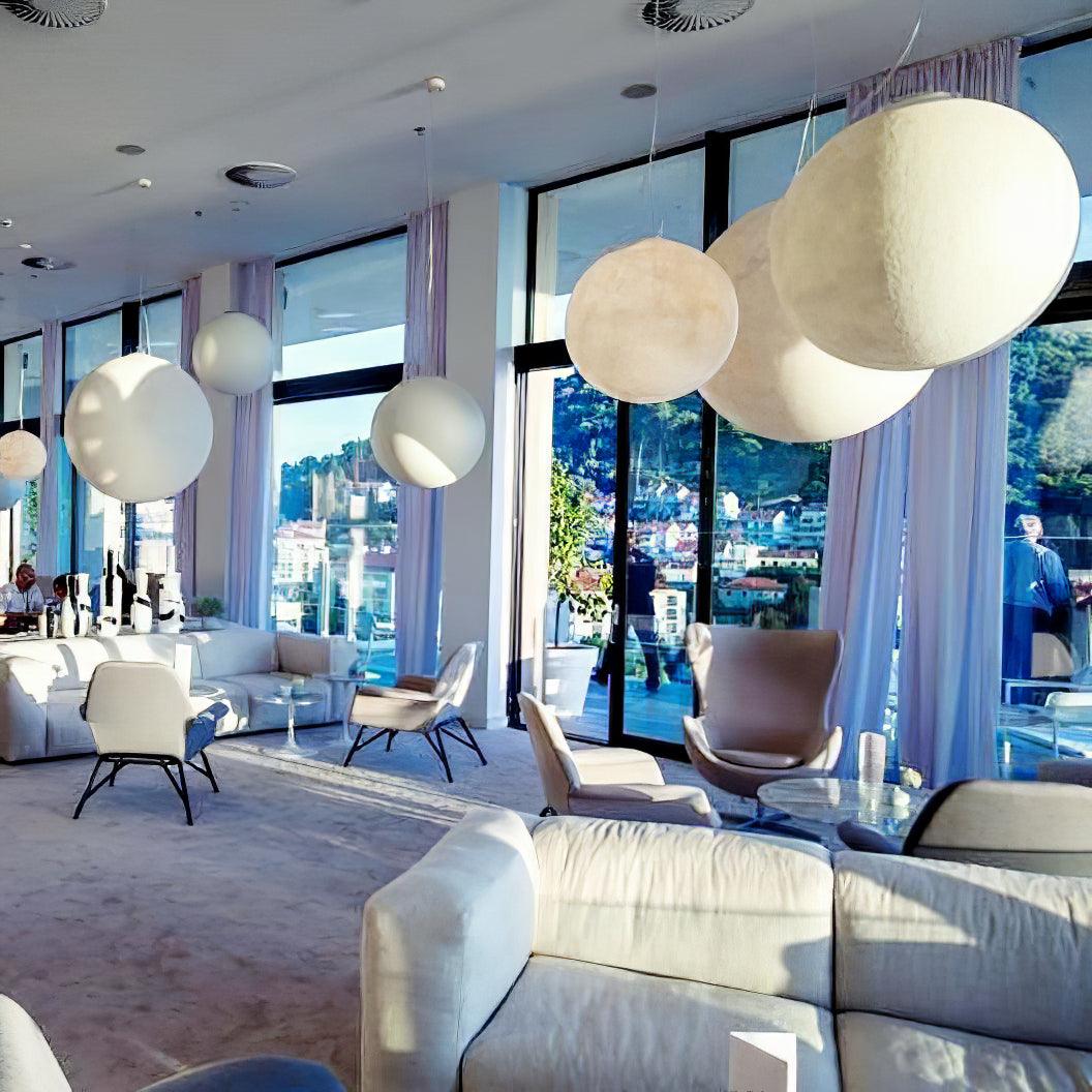 Moon-Shaped Pendant Lamp – Modern Celestial Ceiling Lamp