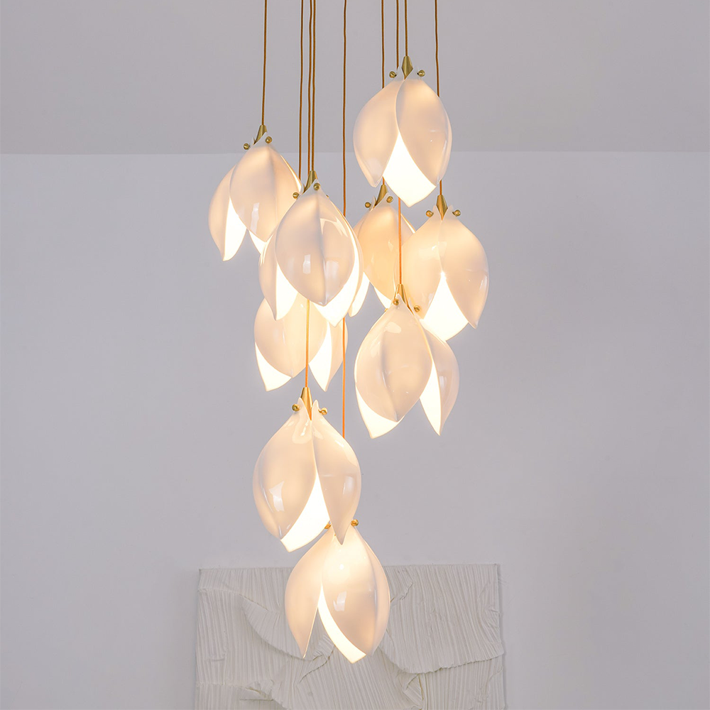 Multi-Drop Flower Pendant Light – Decorative Chandelier