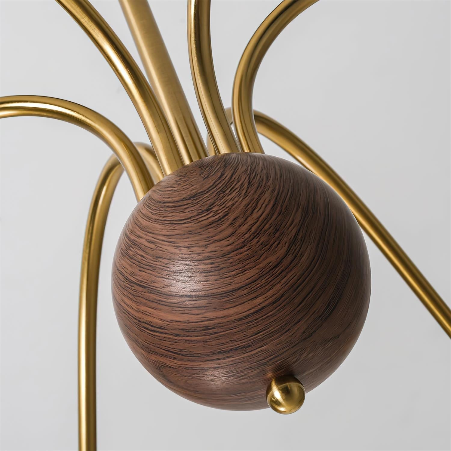 Modern Glass Shade Chandelier – 3 or 6-Head Gold, Amber Finish